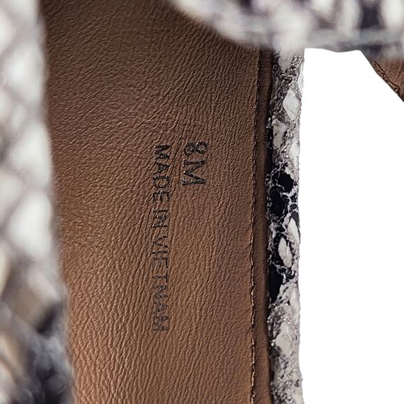 Linea Paolo Women's Iggy Snakeskin Leather Slip On Penny Loafers Size 8 - Picture 4 of 6